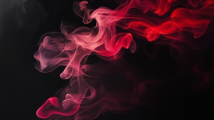 Obraz premium The background is black with red smoke floating around. There are beautiful patterns.