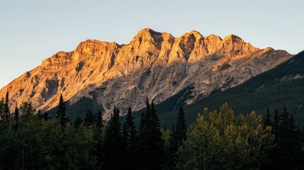 Fototapeta premium Majestic Mountain Peak at Sunset