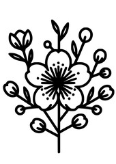 Flowers SVG, Floral SVG, Plant SVG, Blossom SVG, Flora SVG, Nature SVG, Leaves SVG, Green SVG, Gift for girl SVG, Flowers Silhouette, Flowers Design, Cut file for Cricut SVG, JPG, PNG