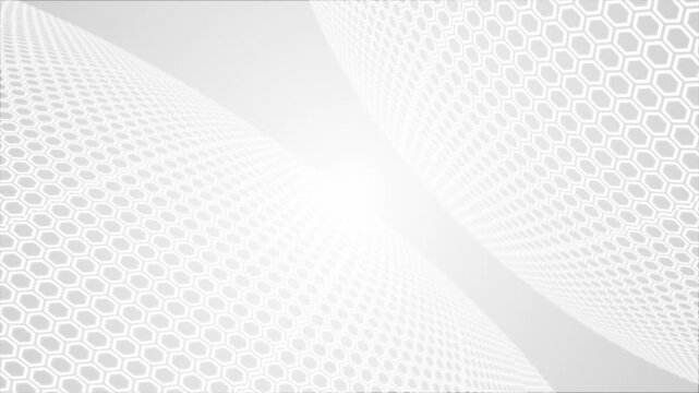 White and Black color hexagonal shapes tile slowly moving modern and seamless futuristic background for business purpose