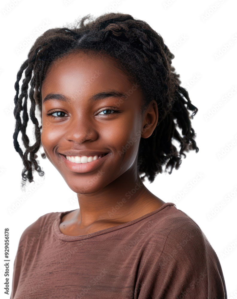 Canvas Prints PNG  Smiling young girl with dreadlocks