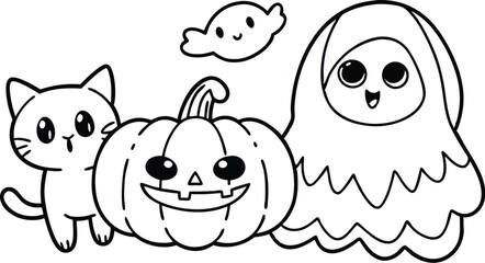 Ghosts with Cat Vector, Cute Halloween Ghosts Vector, Cat Lover Ghost Vector, Halloween Cat Mom Vector, Spooky Season Cats Vector, Cat Person Vector, Spooky Vibe