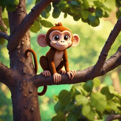  "Whimsical Monkey Tales: A Storybook Fantasy in 8K"**