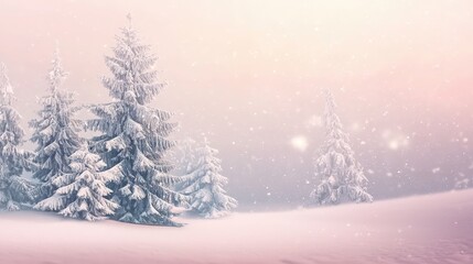 Tranquil Snow-Covered Forest at Dusk