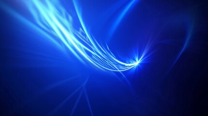 Naklejka premium Blue abstract technology data wavy lines in holographic style. background for banner design