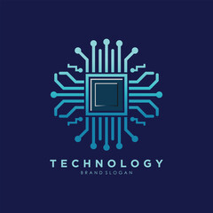 Global technology logo design vector with creative idea