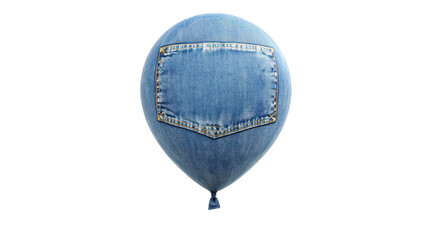 Obraz premium Denim Balloon - Balloon with a denim texture print