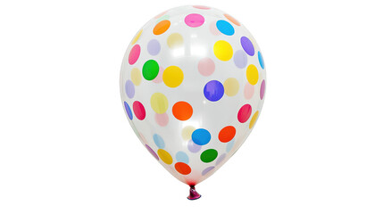 Transparent Dotted Balloon - Clear balloon with colorful polka dots