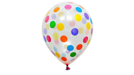 Transparent Dotted Balloon - Clear balloon with colorful polka dots