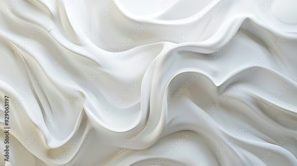 Canvas Prints white swirling abstract design. modern 3d wave texture.