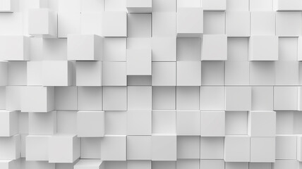 illustration mosaic white cube boxes block wallpaper random texture background