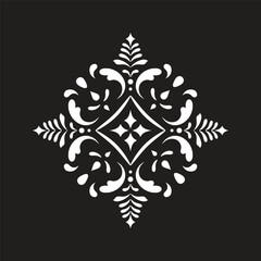 Obraz premium Vintage mandala ornament, Beautiful floral ornament, mandala pattern stencil, classic ornate flower, star and mandala. suitable for laser cut or wedding invitation element.