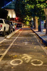 Bike lane in the city