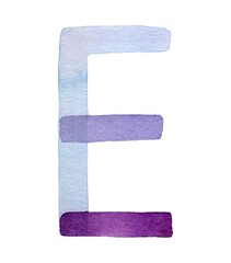 Hand-painted watercolor letter 