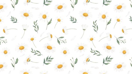 Yellow flowers pattern background