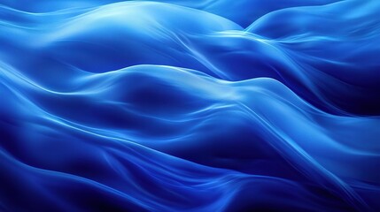 Obraz premium Azure Flow: Abstract waves of vibrant blue energy dance and shimmer, creating a mesmerizing and dynamic backdrop.
