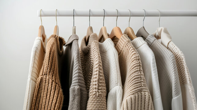 A modern autumn wardrobe featuring sleek and minimalist designs. 