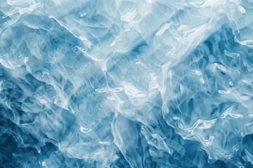 Obraz premium Abstract close-up of gentle blue and white waves, capturing the fluidity and serene beauty of flowing water.