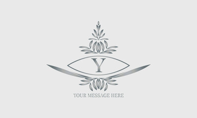 Fototapeta premium Exquisite monogram style, initial Y. Elegance, applicable for invitations, letterpress, jewelry, boutique and creative templates