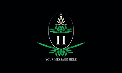 Elegant royal heraldic initial H logo. Business monogram crest, sign, emblem, identification for restaurant, royalty, boutique, hotel.