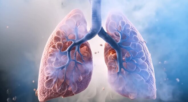 smoker lungs concept