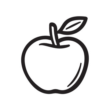 recommend clip art: Apple food black icon. nature organic fresh healthy design.