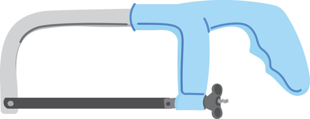 Manual jigsaw color icon. Hand work tool
