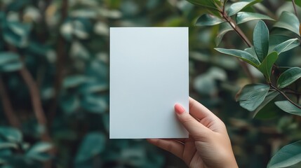 Hand Holding Blank White Flyer Brochure Booklet - Isolated on White Background, Perfect for Mockups, Presentations, and Advertising Design Concepts