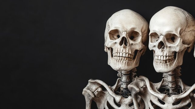 Spooky Skeletons and Bones with Ample Space for Text - Perfect for Halloween-Themed Designs and Backgrounds
