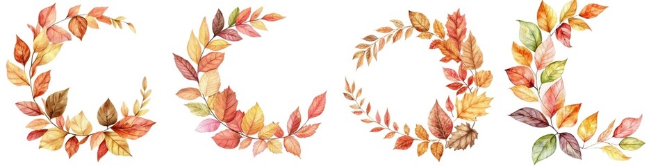 Celebrate autumn with this vibrant arrangement of colorful leaves, perfect for seasonal decor and creative projects.