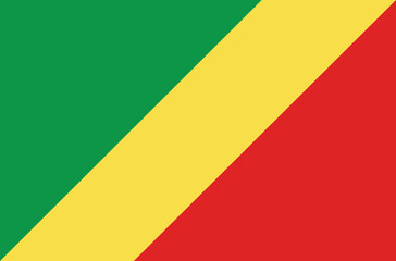 The Republic of The Congo Flag. Congo flag. Vector illustration.