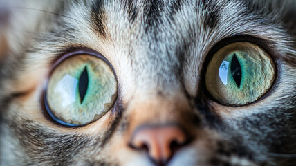 close up of a cat eyes