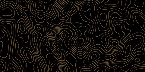 Abstract light pattern Vector illustration. Topographic map background concept. Vibrant neon lights pulsating patterns. Colorful topography contour lines isolated on black background.	