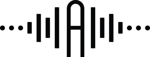 black and white equalizer, Letter A with Music Bass Bit Icon - Modern and Stylish Vector Design for Logos, Music Branding, and Creative icon
