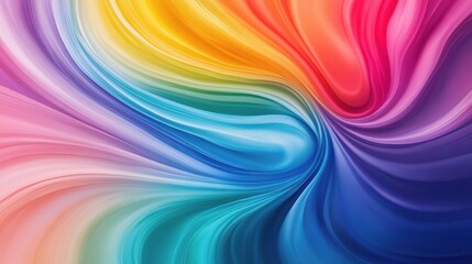 Obraz premium Abstract Swirling Rainbow: A vibrant and dynamic abstract background with swirling rainbow colors, creating a mesmerizing and captivating visual experience. 
