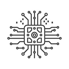 Circuit Board with Central Processing Unit and Connectors