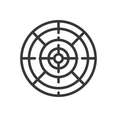 Circular Target with Concentric Rings and Crosshairs