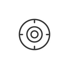 Circular target with concentric circles and crosshairs