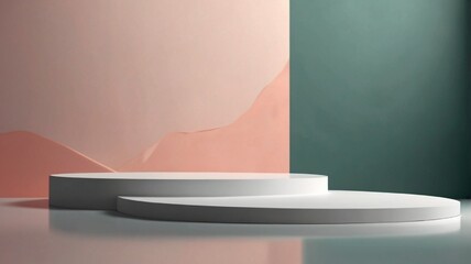 3d render of a podium