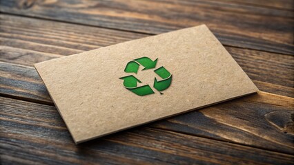 Sleek, eco-friendly business card featuring a minimalist green design, made from recycled paper, symbolizing innovative and environmentally responsible entrepreneurial ventures.