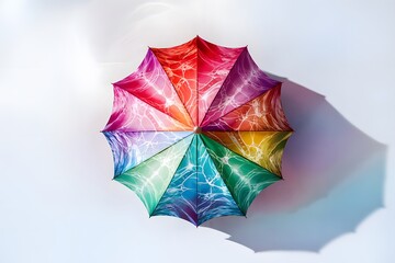 Obraz premium Bright colored umbrellas as a joyful background 