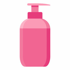  Pink bottle shampoo vector illustration 