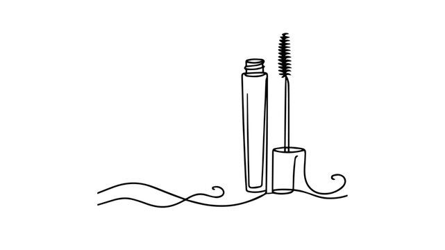 mascara black line art on white clip art preview