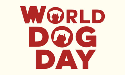 International Dog Day, world dog day. August 26. Vector illustration. poster, banner, greeting card, flyer. Happy National Dog Day. sale. event, party.