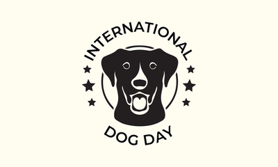 International Dog Day, world dog day. August 26. Vector illustration. poster, banner, greeting card, flyer. Happy National Dog Day. sale. event, party.
