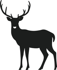 Obraz premium A Deer Silhouette Vector