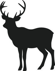 A Deer Silhouette Vector