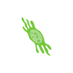 Obraz premium zooplankton sea microorganisms, cartoon vector icon isolated on white background