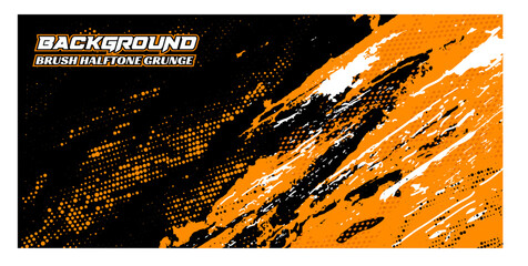 orange black brush Car decal livery wrap banner abstract stripe sporty black orange color combination grunge brush modern pattern racing motorsport vector design grunge halftone claw splash