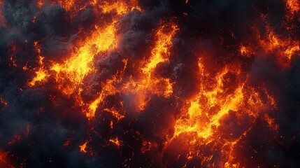 fire background with intense flames and bold colors, capturing the power and energy of fire, copy space